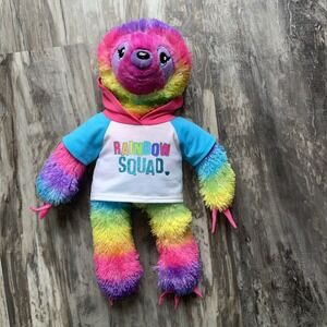 Build A Bear Rainbow Squad Sloth 18" Plush Soft Toy Stuffed Animal BABW